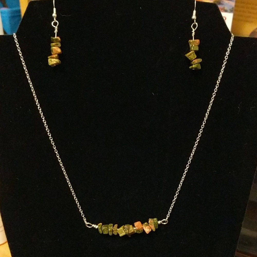 Necklace and earrings